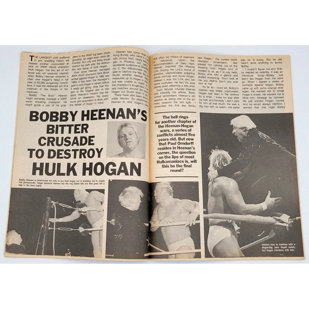 THE WRESTLER JAN 1987 HULK HOGAN JIMMY SNUKA BOBBY HEENAN THE WARLORD MATT BORNE